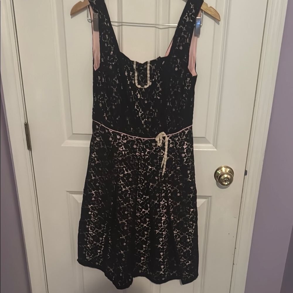 Nick & Mo Black and Pink Sleeveless Midi Sundress